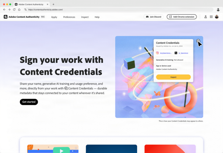 Adobe Content Authenticity Web App